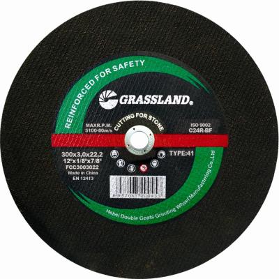 China Grassland 300X2.5X22mm Black 12 Inch Stone Cutting Discs for sale
