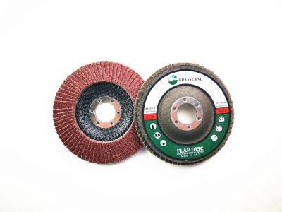 China T29 Aluminum Oxide Cloth 115mm 80 Grit Flap Disc Wheel for sale