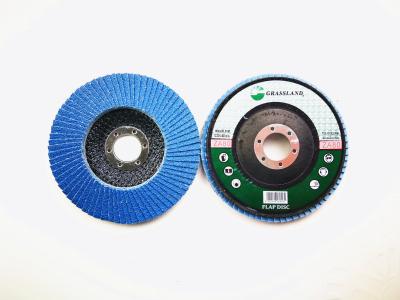 China Roda de disco azul da aleta do grão 125mm da grão P80 da zircônia VSM à venda