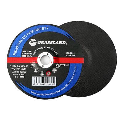 China 7 Inch 180x3.0x22.2mm 80m/S Abrasive Cut Off Wheel For Metal for sale