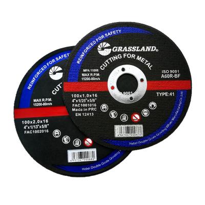 China 24# Grit Abrasive Metal 100x1.2x16mm Inox Cutting Discs For Stainless Steel for sale