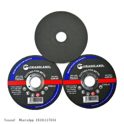 China 60# Grit 125 X 3 X 22.23mm Metal Grinding Discs Type 42 Grassland for sale