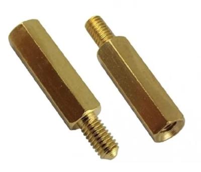 China M3 X 8 + 6mm Hex Brass Standoff Screw For PCB Spacer ANSI Standard for sale