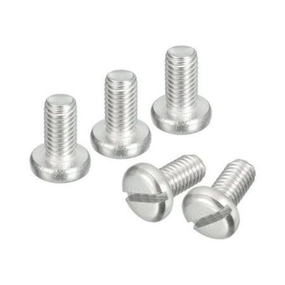 China 304 Stainless Steel Machine Screws M5x10mm Slotted Drive Pan Head Screw Bolts for sale