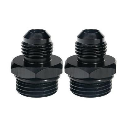 Chine 3mirrors Aluminum Alloy ORB-8 O-Ring Boss -8AN to -6AN Male Adapter Fitting Straight Black Anodized à vendre