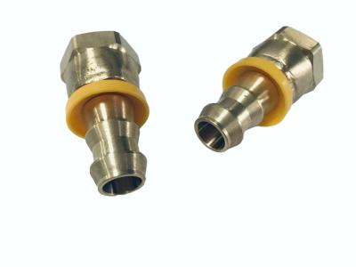 China 1/2 Femal Npsm Thread-1/2 Put-on Hardware Fastener Fittings CNC Mchining Hose Barb Brass Fittings for sale