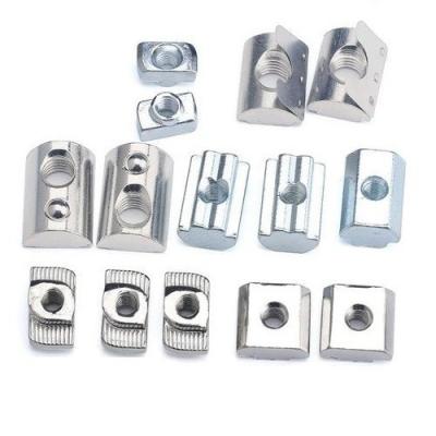 China Two Standards T Slot Accessories T Slot Nuts Aluminum Stainless Steel 304 316 for sale