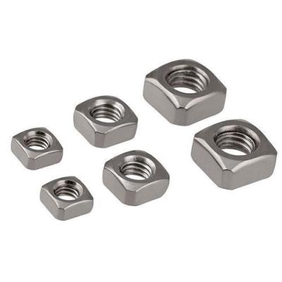China Passivation Surface Square Chamfered Nut Stainless Steel 304 Accessories for sale