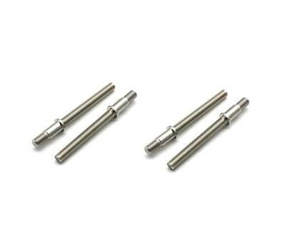 China Partes de precisión CNC de acero inoxidable Ejes de rodillos roscados con hilo masculino M10 en venta