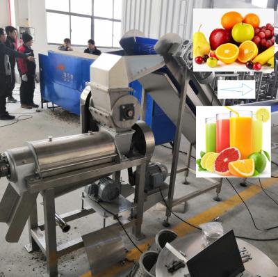 China 1 - 5T/H Máquina de prensa de tornillo para jugadores de manzanas / peras / piñas / naranjas en venta