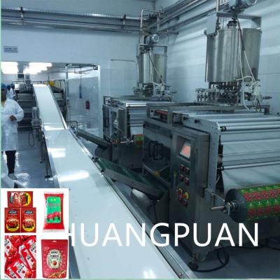 China 1 - 10T/H Small Scale Tomato Ketchup Processing Line Blending Pouch Package Paste for sale