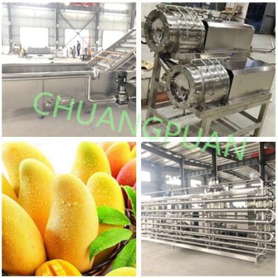China 150-180Kw Fully Automatic Mango Juice Production Line Sea Transport 7000-8000Kg/H Capacity for sale