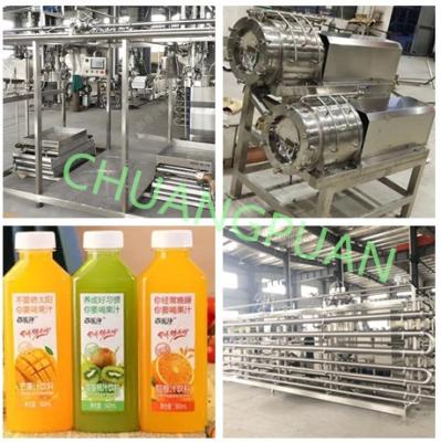 China Línea de producción de pulpa de mango controlada por PLC 1-20 toneladas/h Capacidad personalizada 1000-2000 kg/h en venta