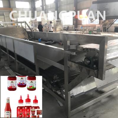 Chine Ligne de transformation industrielle automatisée de pâte de tomate avec remplissage à chaud à vendre