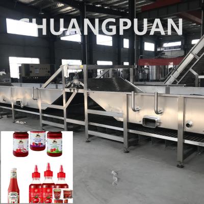 China Línea de producción automática de pasta de tomate de relleno caliente con esterilizador tubular en venta
