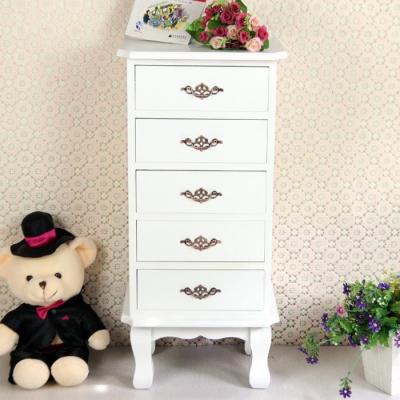 China 5 White Wooden Drawers Boxes Fashion Cabinet Bedroom Furniture for sale