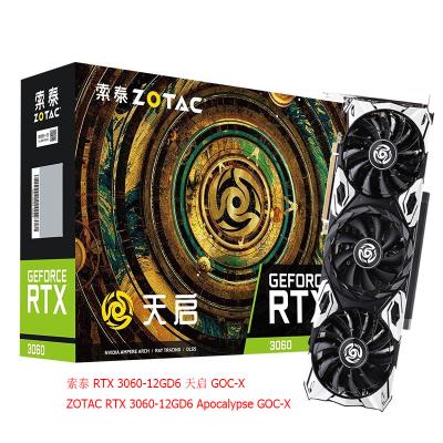 China Hot sale and high quality zotac workstation rtx 3060 3070 3080 12g d6 OC desktop computer graphics card en venta