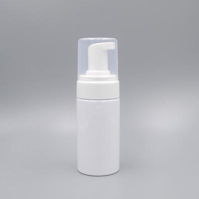 China 100ml 150ml White and clear foam dispenser pump bottle for foaming soap for sale