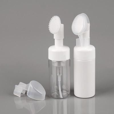 中国 100ml plastic  Foam Pump Bottle toner bubble foamer bottle with brush cleaner 販売のため