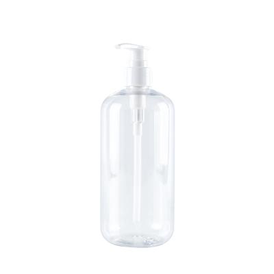中国 250ml 500ml 1000ml clear PET plastic shampoo containers packaging clear shampoo bottles with white black pump dispenser 販売のため