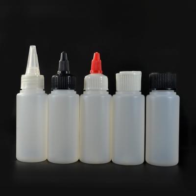 China 50ml 60ml 80ml 100ml Hair Oil Bottle package transparent bottle with twist top for sale