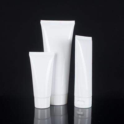 China white empty squeeze Cosmetic Soft Tube leak proof packaging with screw on lid for sale