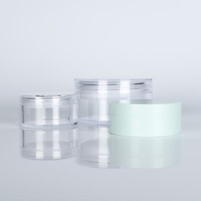 China Empty 10g 30g 50g Cream Jar Containers blue plastic 5g 5ml powder jar with a sifter for sale