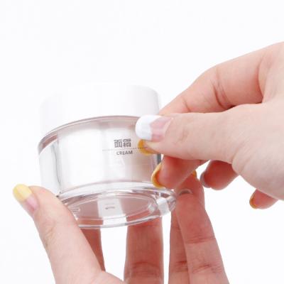 China 15g 30g 50g Cream Jar Containers stock pearl white cosmetic packaging cream glossy jar for sale