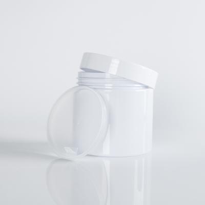 China empty food  cosmetic Cream Jar Containers 250g clear PP cap pet 500g plastic jar for sale