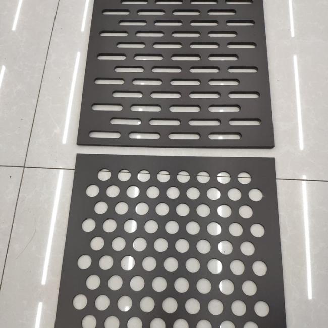 Galvanized perforated metal sheet with round holes