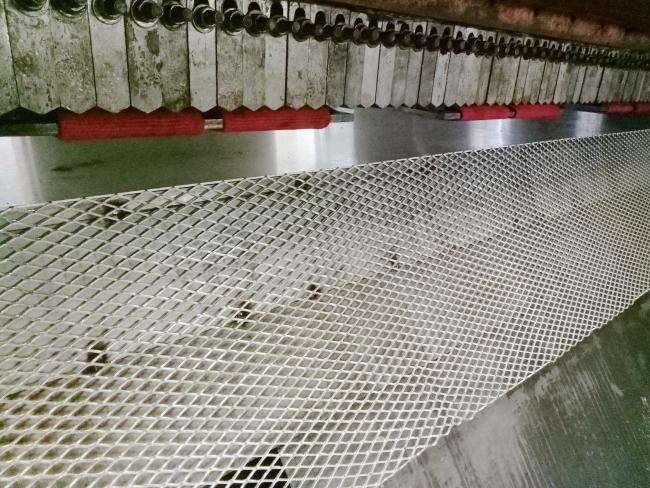 Expanded metal lath roll ready for installation