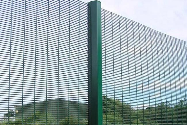 Close-up of 358 Wire Mesh Fence structure