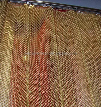 Close-up view of decorative metal coil mesh texture