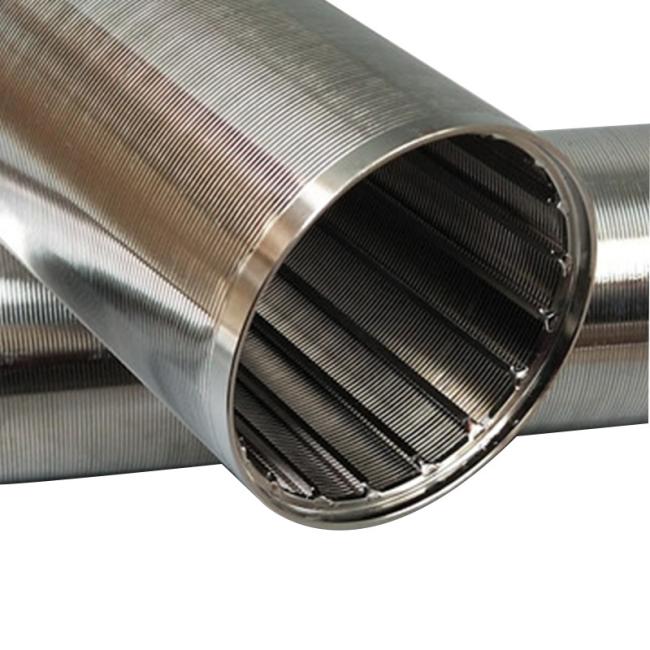Stainless steel wedge wire screen panel close-up