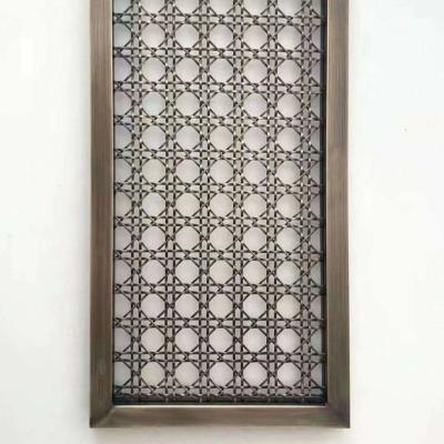 China Burnished Brass Crimped Wire Grille Diamond Metal Wire Mesh Waterproof for sale