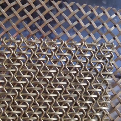 China Antique Brass Architectural Steel Mesh For Kitchen Cabinets for sale