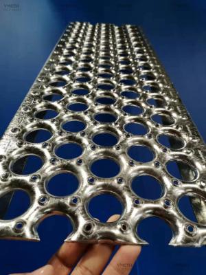 China Hot Dip Galvanized 5 Holes Round Channel Perf O Grip Grating 300mm Width for sale