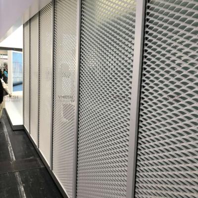 China Building Ceilings Aluminum Expanded Wire Mesh Facade Screen Building Material for sale