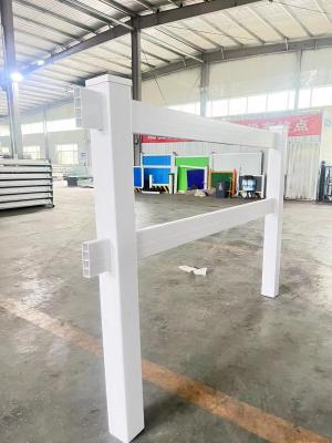 중국 ASTM PVC 말 농장 울타리 2 레일 하얀 회색 판매용