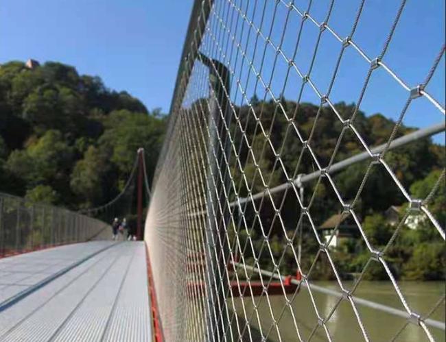 Custom bird cage made from stainless steel rope mesh