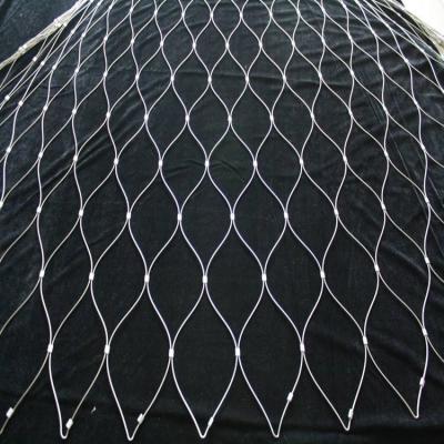 China Easy Install Flexible 2mm Stainless Steel Rope Net For Zoo Animals Te koop