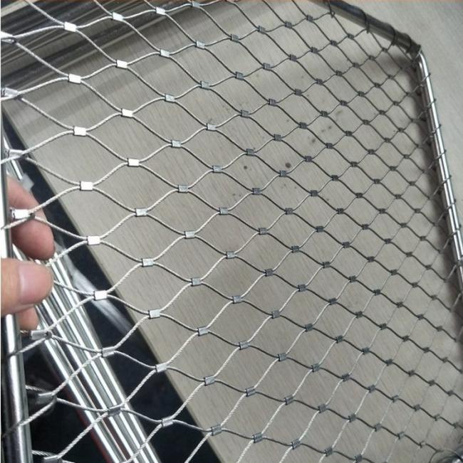 Wire rope mesh installation example