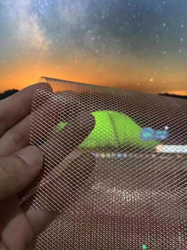 Expanded copper mesh roll for industrial applications