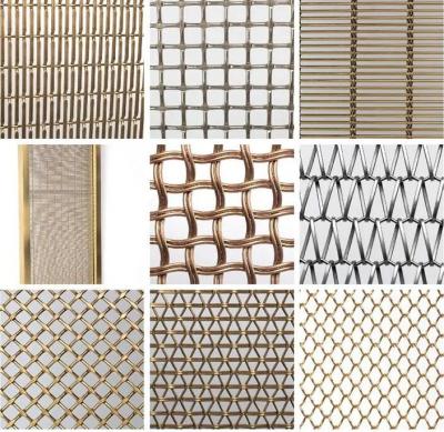 China Decorative Spiral Weave Mesh For Architectural Conveyor Belt Metal Woven Mesh For Buildings for sale