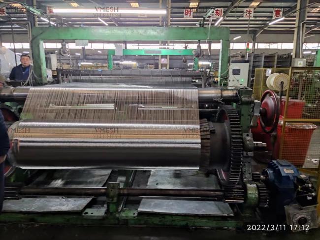 Finished wire mesh product ready for packaging and shipment