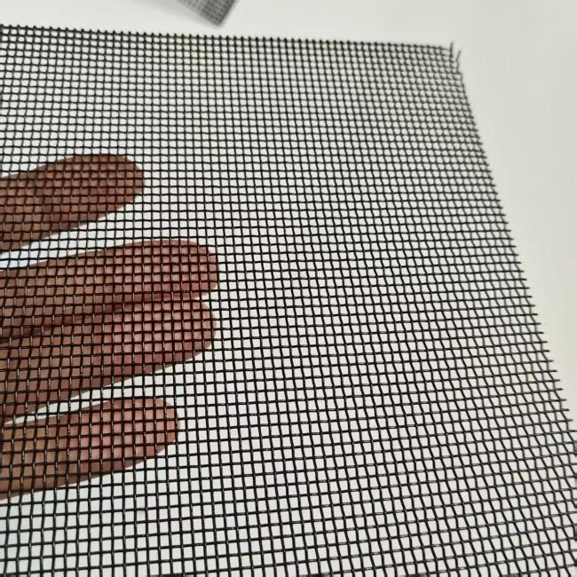 Aluminum mesh sample with various weave patterns