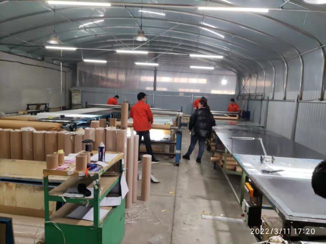 Aluminum mesh roll on pallet ready for shipment