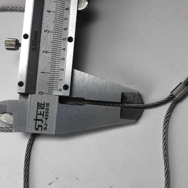 Stainless steel rope mesh installation example for bag protection