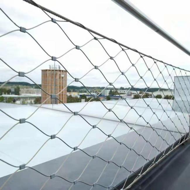 Stainless steel rope mesh balcony application