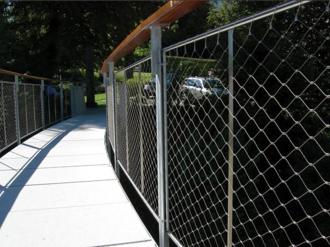 Stainless steel wire cable mesh installation example